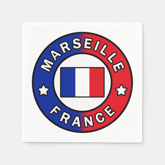 マルセイユフランス スタンダードカクテルナプキン (正面)