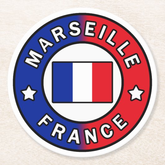 マルセイユフランス ラウンドペーパーコースター (正面)