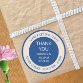 マルセイユブルーシック結婚式の引き出物または封筒 ラウンドシール