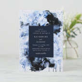 マルセイユブルー抽象芸術結婚フローラ 招待状 (スタンド正面)