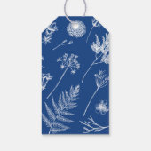 マルセイユブルー結婚のモノグラムクレストウェルカム ギフトタグ (裏面)