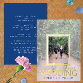 マルセイユモダンブミニマルル写真結婚ズ 箔招待状