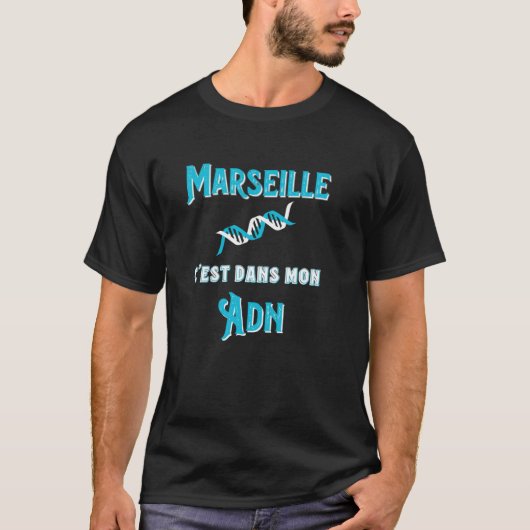 マルセイユモンDNAサッカーサポーターMarseillais P Tシャツ (正面)