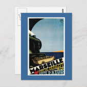 マルセイユヴィンテージフランスの旅行ポスター ポストカード (正面/裏面)