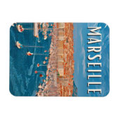 マルセイユ写真ヴィンテージ マグネット (横)