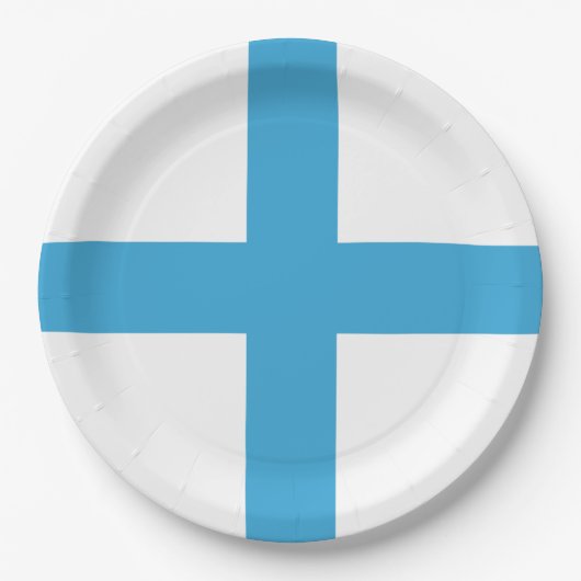 マルセイユ国旗(フランス) ペーパープレート (正面)