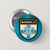 マルセイユ国旗 缶バッジ (正面&裏面)