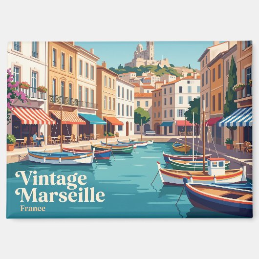 マルセイユ旧港 フランス マグネット (正面)