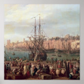 マルセイユ港の朝景 ポスター (正面)