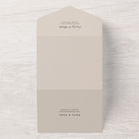 マルセイユ結婚式招待状 オールインワン招待状 (外側)