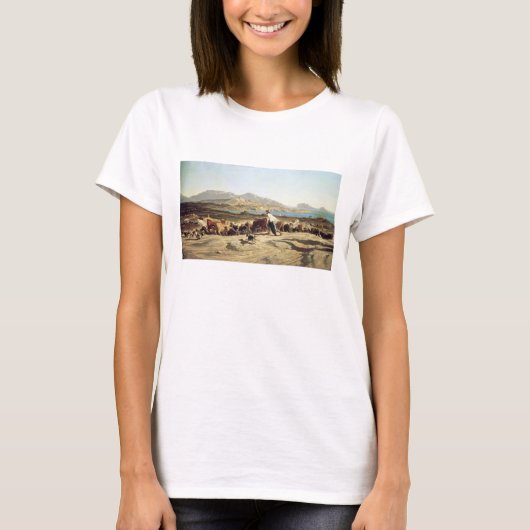 マルセイユ近郊の牛の群れ， 1853 (カンヴァ上の油 Tシャツ (正面)