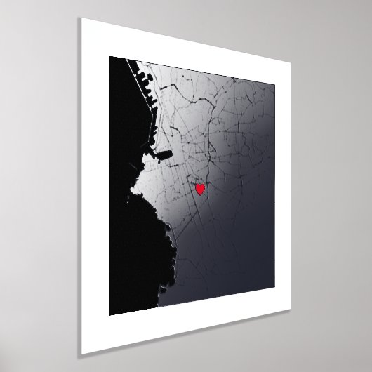 マルセイユ・フランスのクラシーギフトのモダン地エレガント図 箔ポスター (レイダウン)