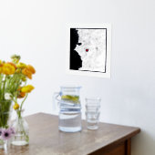 マルセイユ・フランスのクラシーギフトのモダン地エレガント図 箔ポスター (レイダウン (キッチン))