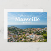 マルセイユ・フランス名勝ポストカードからの挨拶 ポストカード (正面/裏面)