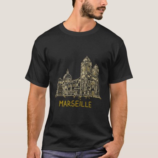 マルセイユ・フランス手描き Tシャツ (正面)