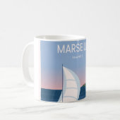 マルセイユ・フランス景観 コーヒーマグカップ (正面左)