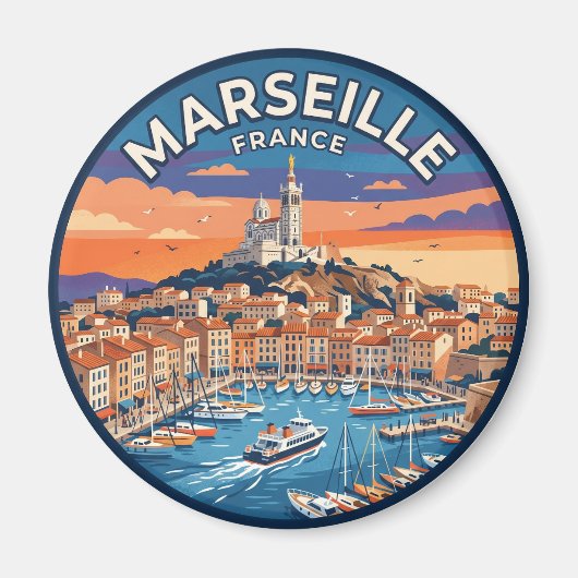 マルセイユ フランス マグネット (正面)