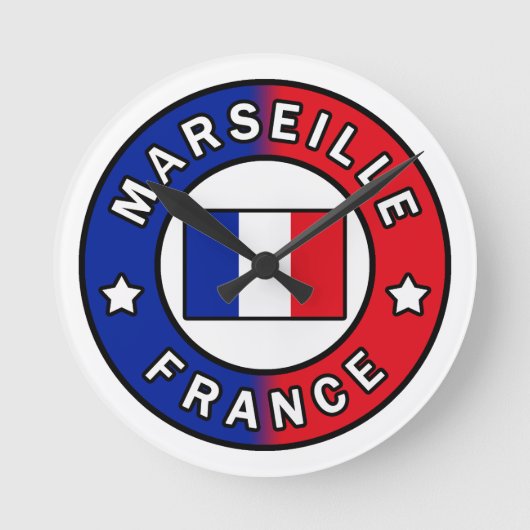 マルセイユ・フランス ラウンド壁時計 (正面)