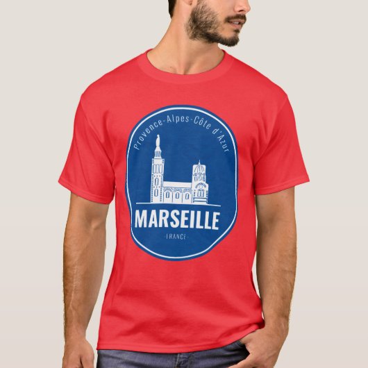 マルセイユ フランス 市章 ファミリー Tシャツ (正面)