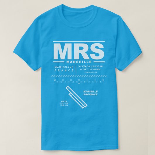 マルセイユ・プロヴァンス空港MRS Tシャツ (デザイン正面)