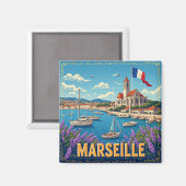 🧲 マルセイユ 地中海の旅の思い出 フランス 🌊 マグネット (正面/裏面)