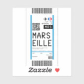 マルセイユ(MRS)搭乗券 シール (シート)