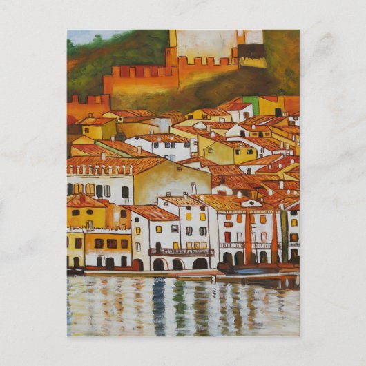 マルセシネオンガルダ湖かわいい ポストカード (正面)