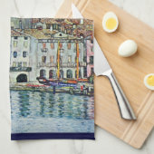 マルセシンオンレイクガルダバイグスタフクリムト キッチンタオル (四つ折り)