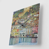 マルセシンオンレイクガルダバイグスタフクリムト スクエア壁時計 (傾斜)