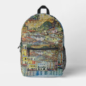 マルセシンオンレイクガルダバイグスタフクリムト プリントバックパック (正面)