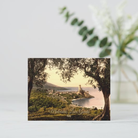 マルセシン、ガルダ湖、イタリアのヴィンテージ旅行 ポストカード (スタンド正面)