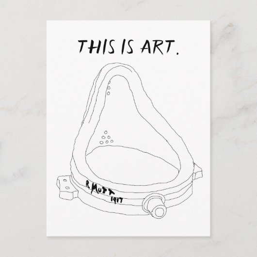 マルセルデュシャンの泉R.Mutt 1917 インビテーションポストカード (正面)