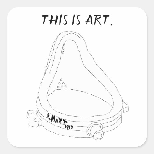 マルセルデュシャンの泉R.Mutt 1917 スクエアシール (正面)