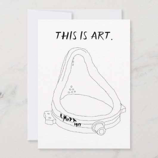 マルセルデュシャンの泉R.Mutt 1917 招待状 (正面)