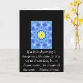 マルセルプルースト引用文の夢と夢 カード (黄色い花)