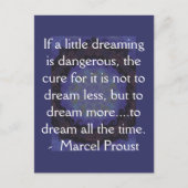 マルセルプルースト引用文の夢と夢 ポストカード (正面)