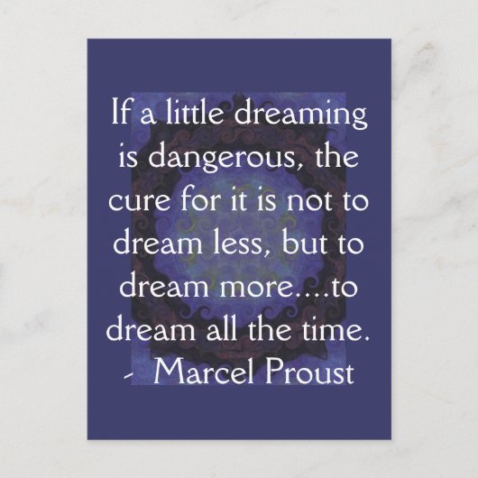 マルセルプルースト引用文の夢と夢 ポストカード (正面)
