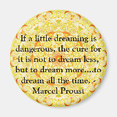 マルセルプルースト引用文の夢と夢 マグネット (正面)