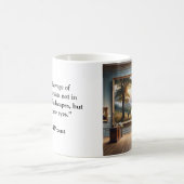 マルセルプルースト有名な旅行引用文 コーヒーマグカップ (中央)