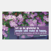 マルセルプー感動的スト引用文「感謝」 長方形シール (正面)