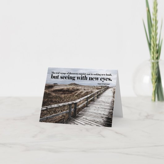 マルセルプー感動的スト引用文「新しい目」 サンキューカード (正面)