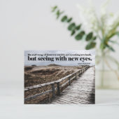 マルセルプー感動的スト引用文「新しい目」 ポストカード (スタンド正面)