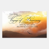 マルセルプー感動的スト引用文「新しい目」 長方形シール (正面)