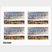 マルセルプー感動的スト引用文「新しい目」 長方形シール (シート)