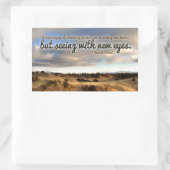 マルセルプー感動的スト引用文「新しい目」 長方形シール (バッグ)