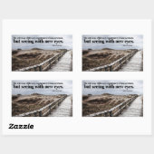 マルセルプー感動的スト引用文「新しい目」 長方形シール (シート)