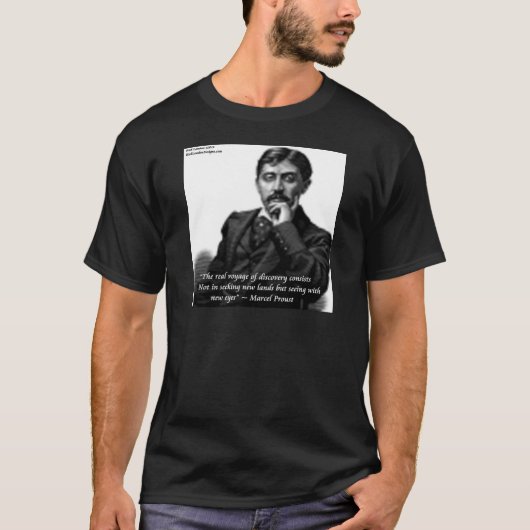 マルセル・プルーストと有名な名言 Tシャツ (正面)