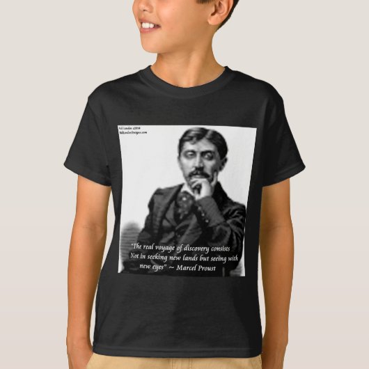 マルセル・プルーストと有名な名言 Tシャツ (正面)