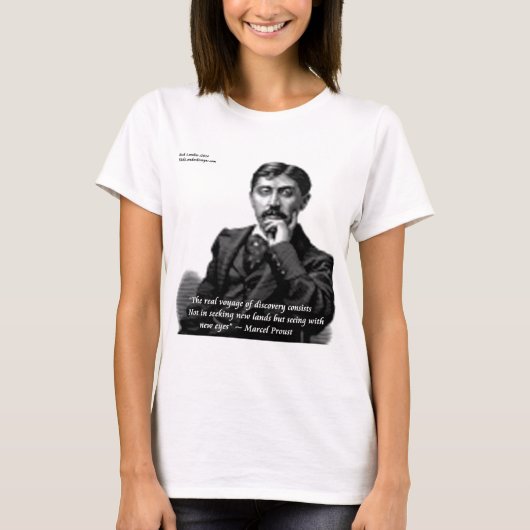 マルセル・プルーストと有名な名言 Tシャツ (正面)