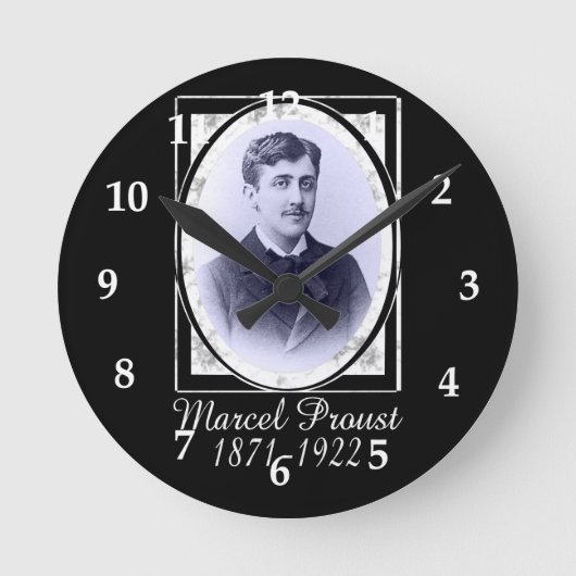 マルセル・プルースト ラウンド壁時計 (正面)